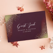 Starry Night Deep Crimson Wedding Gästebuch