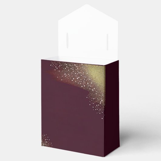 Starry Night Deep Crimson Wedding Geschenkschachtel (Geöffnet)