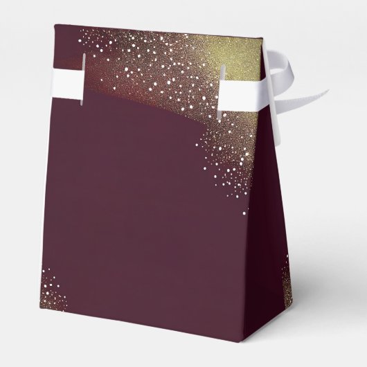 Starry Night Deep Crimson Wedding Geschenkschachtel (Rückseite)