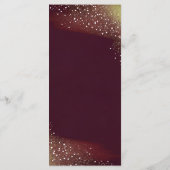 Starry Night Deep Crimson Wedding Menükarte (Rückseite)