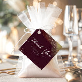 Starry Night Deep Crimson Wedding Vielen Dank Geschenkanhänger