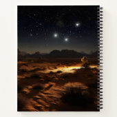 Starry Night Desert Notizblock (Rückseite)
