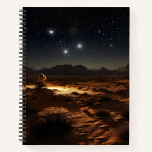 Starry Night Desert Notizblock