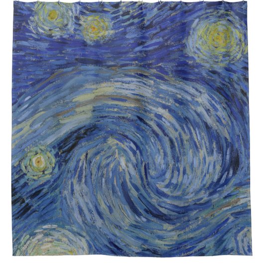 "Starry Night" Detail von Van Gogh Duschvorhang (Vorderseite)