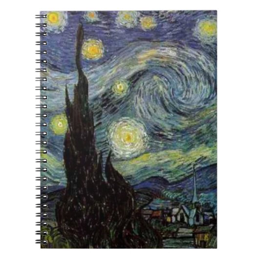 Starry Night Detail von van Gogh Note Book Notizblock (Vorderseite)