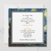 Starry Night, die berühmte Hochzeitseinladung zu g Einladung (Vorderseite)