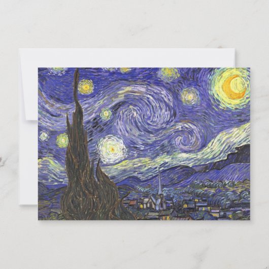 Starry Night, die berühmte Hochzeitseinladung zu g Einladung (Rückseite)