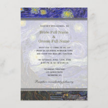 Starry Night, die berühmte Hochzeitseinladung zu g