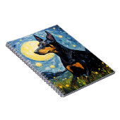 STARRY NIGHT DOBERMAN PINSCHER DOG NOTIZBLOCK (Rechte Seite)