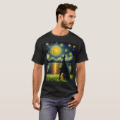 Starry Night Doberman Pinscher Dog Van Gogh Lover T-Shirt (Vorne ganz)