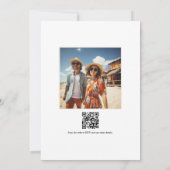 Starry Night Dockside Wedding QR Code Foto Einladung (Rückseite)