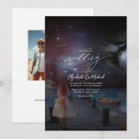 Starry Night Dockside Wedding QR Code Foto
