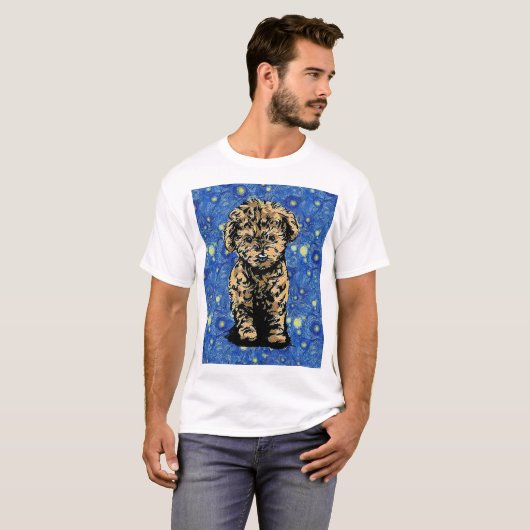Starry Night Doppy Puodle T-Shirt (Vorne ganz)