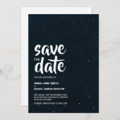 Starry Night Dreamy Save the Date Einladung (Vorne/Hinten)