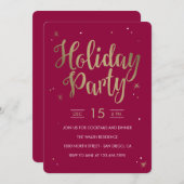 Starry Night Editable Color Holiday Party laden Einladung (Vorne/Hinten)