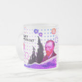 STARRY NIGHT editable fluorescent valentine violet Mattglastasse (Vorderseite Links)