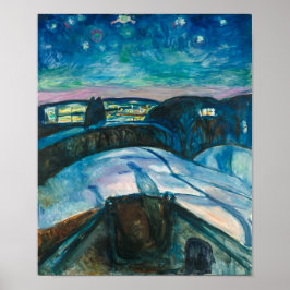 Starry Night | Edvard Munch | Poster