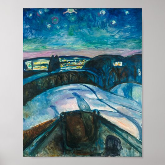 Starry Night | Edvard Munch | Poster (Vorne)