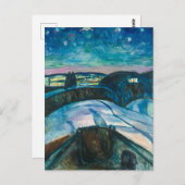 Starry Night | Edvard Munch | Postkarte (Vorne/Hinten)
