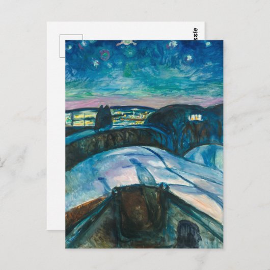 Starry Night | Edvard Munch | Postkarte (Vorne/Hinten)