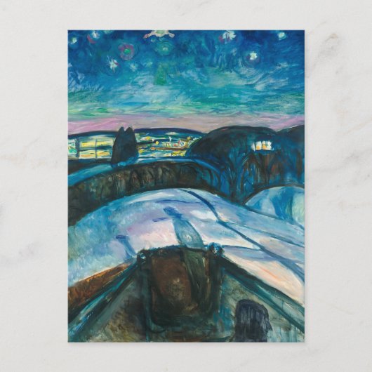 Starry Night | Edvard Munch | Postkarte (Vorderseite)