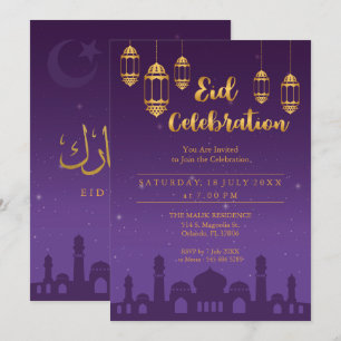Starry Night Eid Mubarak Party Einladung