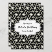 Starry Night Elegante Art Deco Sternexplosion Einladung (Vorne/Hinten)