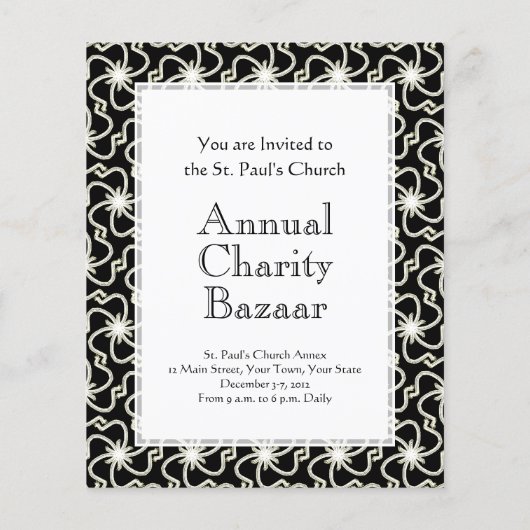 Starry Night Elegante Art Deco Sternexplosion Flyer (Hinten)