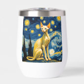 Starry Night Elf Sphinx Cat Van Gogh Kunstmalerei (Vorderseite)
