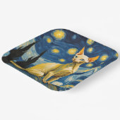 Starry Night Elf Sphynx Cat Celebration Pappteller (Gewinkelt)