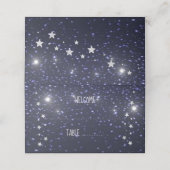 Starry Night Empfang Platzkarte (Außenseite Aufgefaltet)