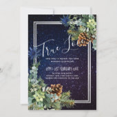 Starry Night Eucalyptus Blue Thistle WinterWedding (Vorderseite)