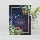 Starry Night Eucalyptus Blue Thistle WinterWedding (Stehend Vorderseite)