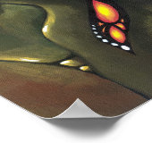 Starry Night Fairy Gothic Fantasy Art Print Poster (Ecke)