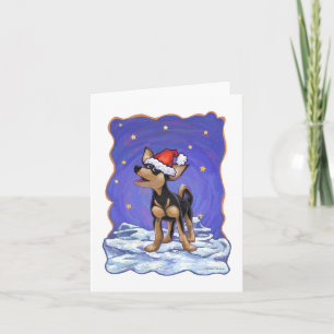 Starry Night Festive Chihuahua Feiertagskarte