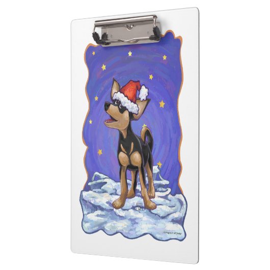 Starry Night Festive Chihuahua Klemmbrett (Links)