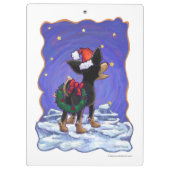 Starry Night Festive Chihuahua Klemmbrett (Rückseite)