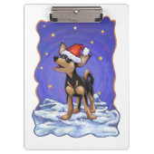 Starry Night Festive Chihuahua Klemmbrett (Vorderseite)