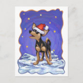 Starry Night Festive Chihuahua Postkarte (Vorderseite)