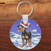 Starry Night Festive Chihuahua Schlüsselanhänger (Vorderseite)