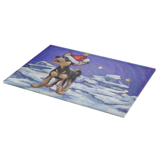 Starry Night Festive Chihuahua Schneidebrett (Ecke)