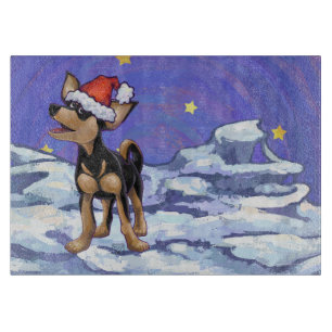 Starry Night Festive Chihuahua Schneidebrett