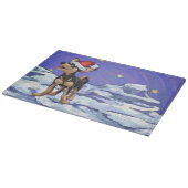 Starry Night Festive Chihuahua Schneidebrett (Ecke)