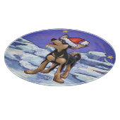 Starry Night Festive Chihuahua Schneidebrett (Ecke)