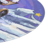 Starry Night Festive Chihuahua Schneidebrett (Ecke)