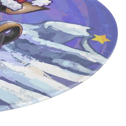 Starry Night Festive Chihuahua Schneidebrett (Ecke)