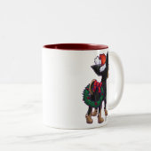 Starry Night Festive Chihuahua Zweifarbige Tasse (VorderseiteRechts)