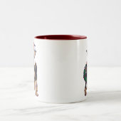 Starry Night Festive Chihuahua Zweifarbige Tasse (Mittel)