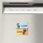 Starry Night Festive Chihuhua in Weihnachtsmannmüt Magnet (In Situ (Geschirrspüler))