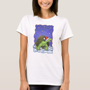 Starry Night Festive Tortoise in der Weihnachtsman T-Shirt